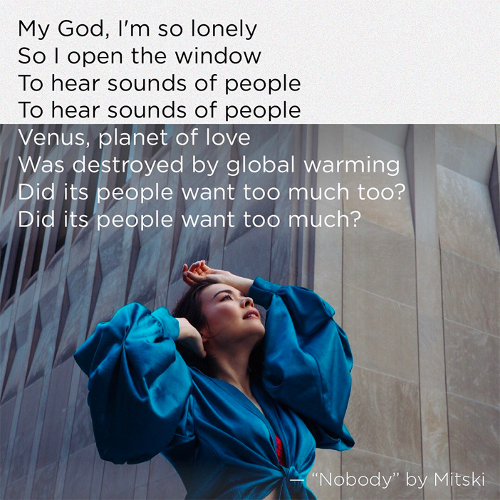 Mitski - Nobody (Lyrics)  Nobody nobody nobody 