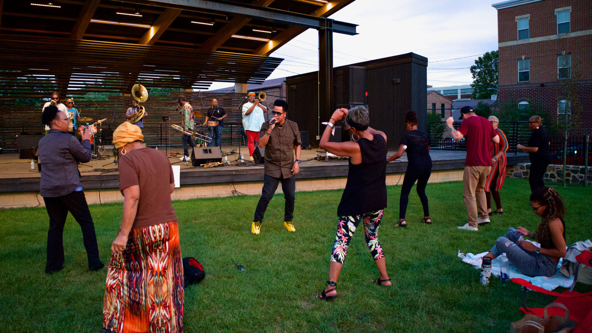 Dancing on the lawn at Levitt AMP Wilmington. Photo courtesy of Levitt AMP Wilmington.