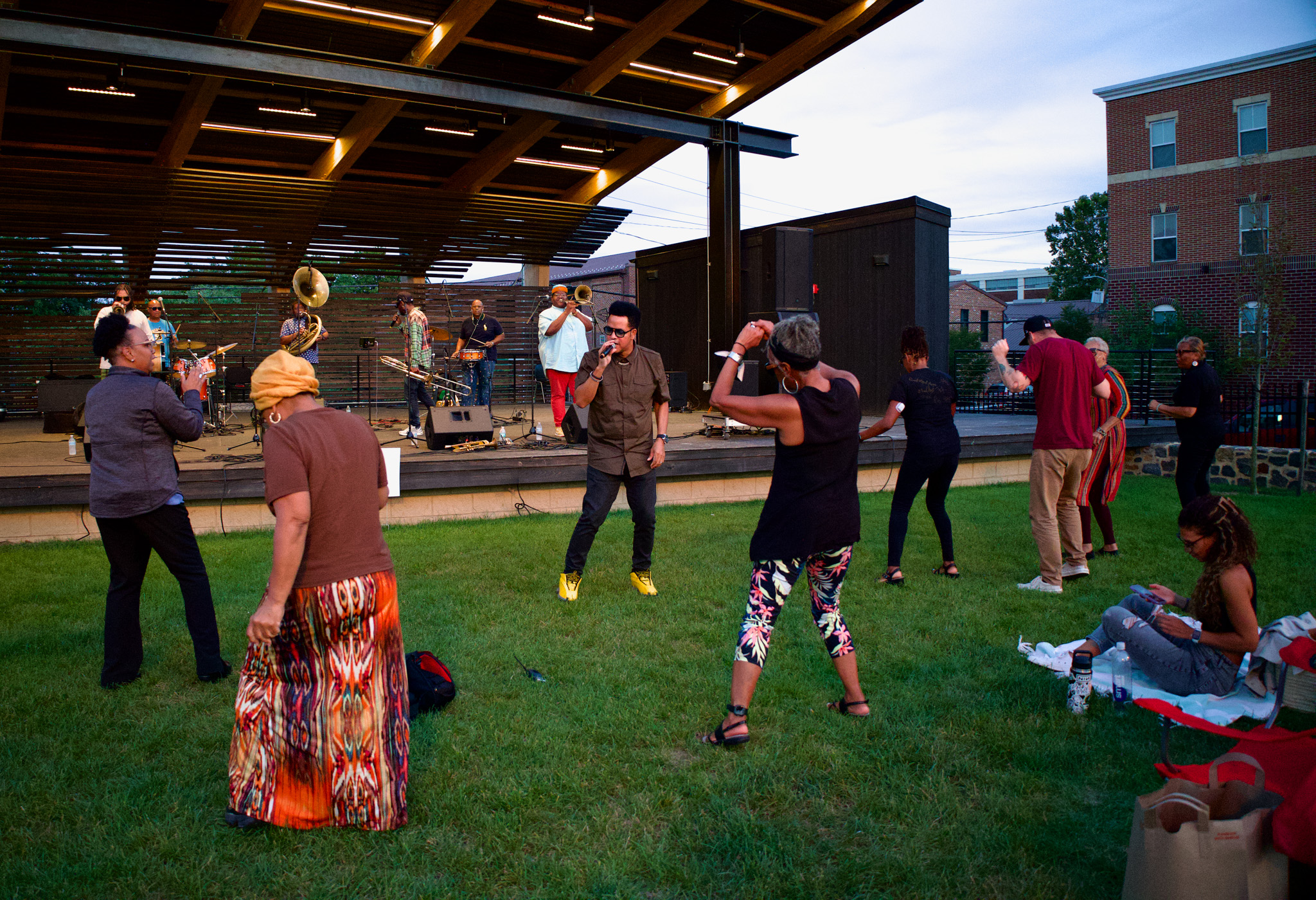Dancing on the lawn at Levitt AMP Wilmington. Photo courtesy of Levitt AMP Wilmington.